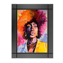 Cargar imagen en el visor de la galería, Cuadro Decorativo De Madera Mujer Africana Colores Arte