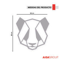 Cargar imagen en el visor de la galería, Cuadro Decorativo Madera Mdf 6mm Tótem Panda Geométrico