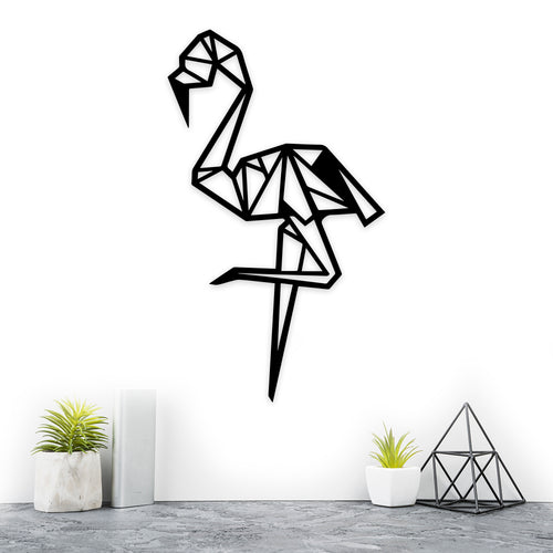 Cuadro Decorativo Madera Mdf 6mm Tótem Flamingo Geométrico