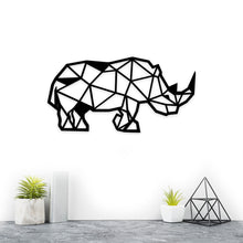 Cargar imagen en el visor de la galería, Cuadro Decorativo Madera Mdf 6mm Tótem Rinoceronte Geométrico
