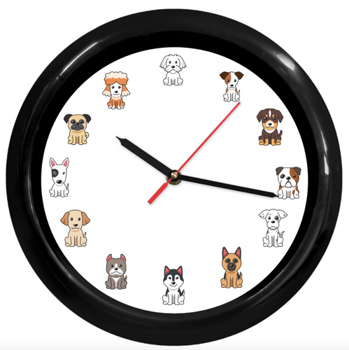 Reloj Decorativo - Perritos Caricatura