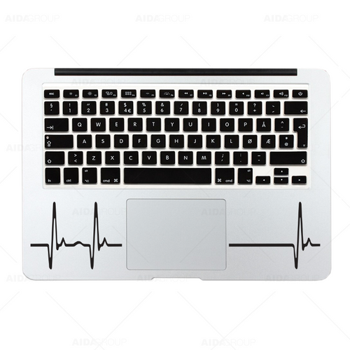 Calcomanía Sticker Vinil Laptop Tracpad Electrocardiograma
