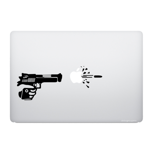Calcomanía Sticker Vinil Laptop Pistola