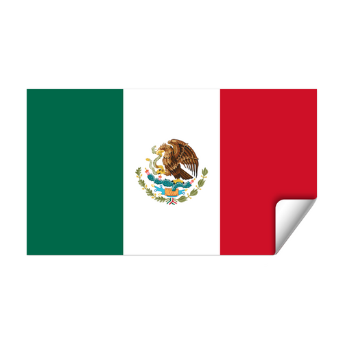 2 Calcomanías Sticker Vinil Bandera De México (9cm X 6 Cm)