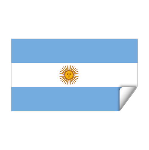 2 Calcomanías Sticker Vinil Bandera De Argentina (9cm X 6 Cm)