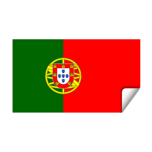 2 Calcomanías Sticker Vinil Bandera De Portugal (9cm X 6 Cm)
