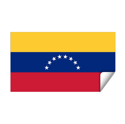 2 Calcomanías Sticker Vinil Bandera De Venezuela (9cm X 6 Cm)