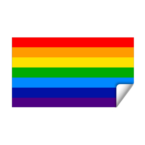 2 Calcomanías Sticker Vinil Bandera Gay (9cm X 6 Cm)