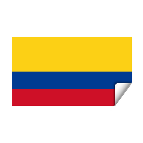2 Calcomanías Sticker Vinil Bandera De Colombia (9cm X 6 Cm)