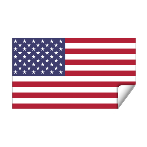 2 Calcomanías Sticker Vinil Bandera De Estados Unidos (9cm X 6 Cm)
