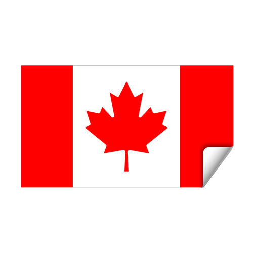 2 Calcomanías Sticker Vinil Bandera De Canada (9cm X 6 Cm)