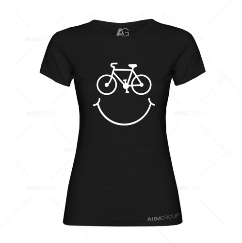 Playera Dama Bicicleta Feliz