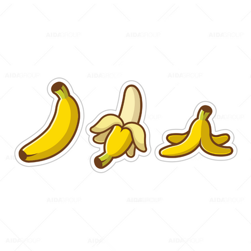 Calcomanía Sticker Lavable Set Bananas