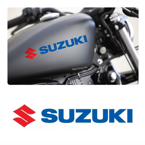 2 Calcomanías Para Motocicleta Logo Suzuki