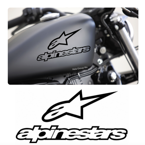 2 Calcomanías Para Motocicleta Logo Alpinestars