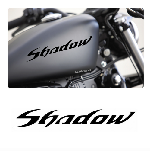 2 Calcomanías Para Motocicleta Logo Shadow