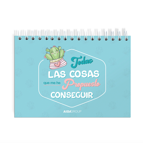 Planeador Organizador Agenda Semanal - Modelo Cactus Azul