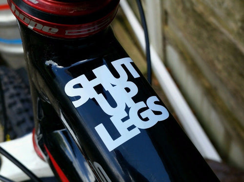 2 Calcomanías Para Bicicleta Shut Up Legs Ciclismo